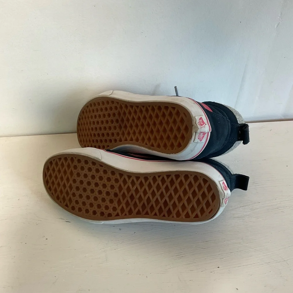 Vans Shoes Kids Girls High Tops Sneakers Navy Blue Pink Grey Running‎ Size 5.5 - Picture 5 of 7